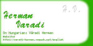 herman varadi business card